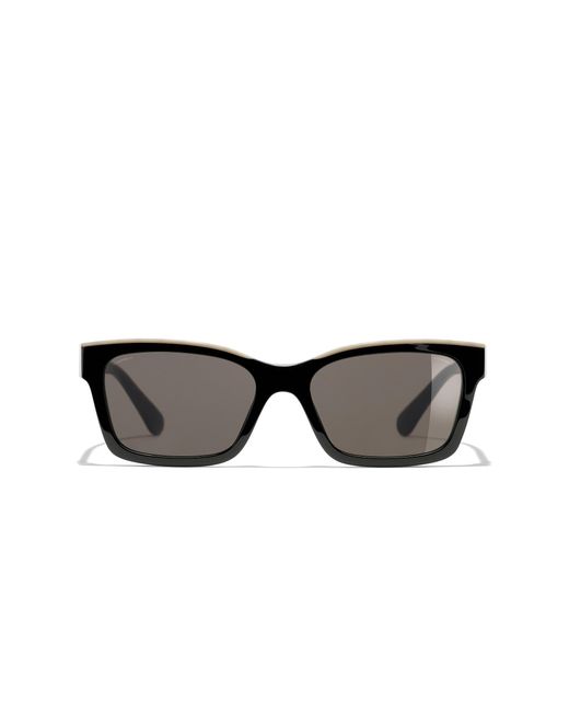 Chanel Black Sunglass Square Sunglasses Ch5417