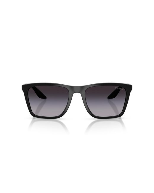 Prada Linea Rossa Man Ps 03qs - Frame Color: Black, Lens Color: Grey-black, Size 57-/17/145 for men