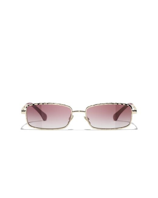 Chanel Black Sunglass Rectangle Sunglasses Ch4295