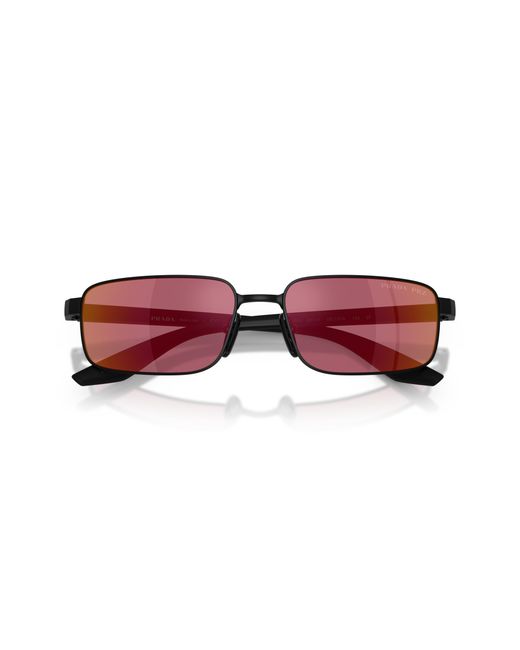 Prada Linea Rossa Black Sunglass Ps B54s for men