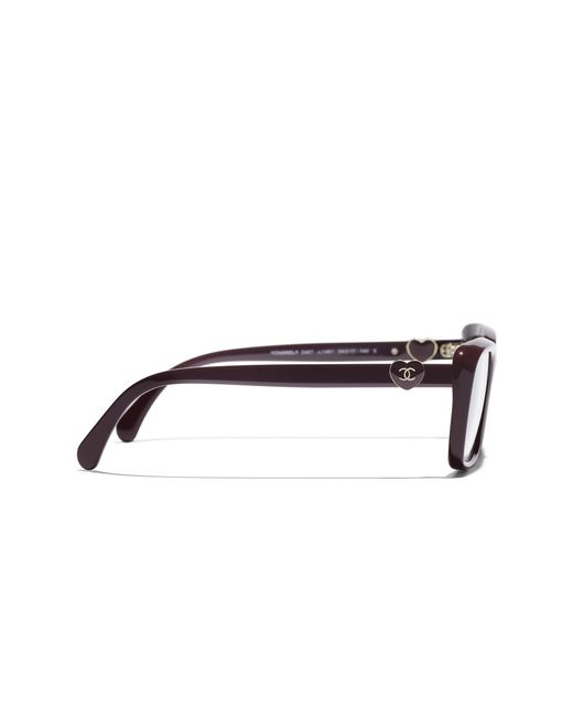 Chanel Black Sunglass Rectangle Eyeglasses Ch3467