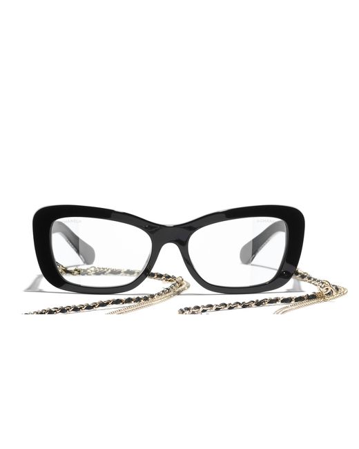 Chanel Black Sunglass Rectangle Sunglasses Ch5553