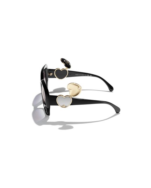 Chanel Black Sunglass Square Sunglasses Ch5518