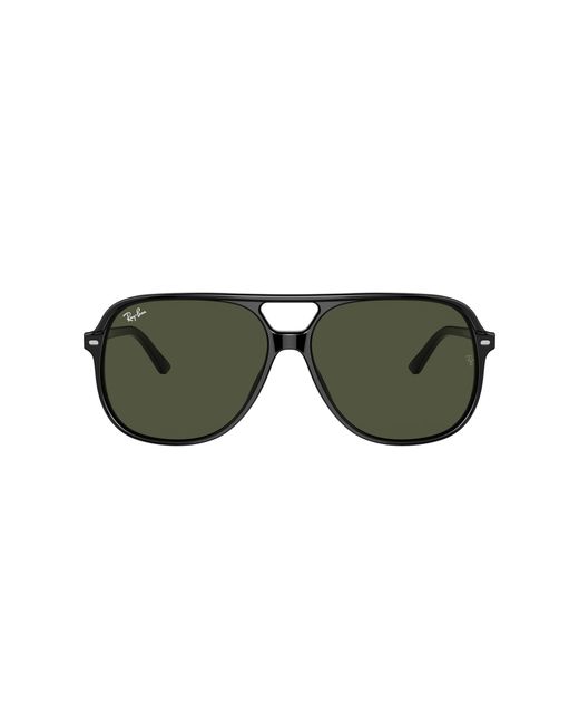 Ray-Ban Black Bill Sonnenbrillen Schwarz Fassung Grün Glas Polarisiert 60-14