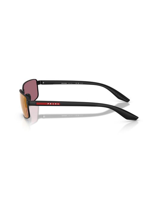 Prada Linea Rossa Black Sunglass Ps B54s for men