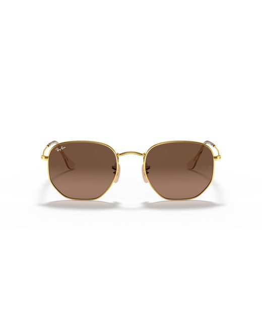 Ray-Ban Black Rb3548n Hexagonal Flat Lens Hexagonal Sunglasses