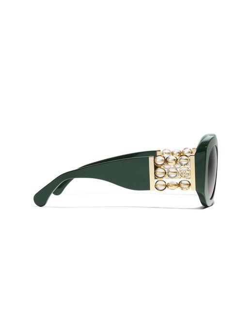 Chanel Black Sunglass Oval Sunglasses Ch5543