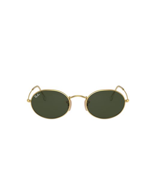 Ray-Ban Black Oval Legend Sunglasses Frame Green Lenses