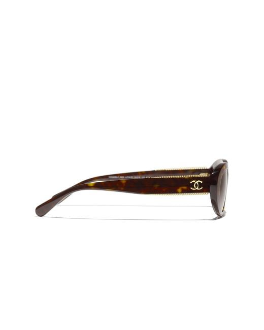 Chanel Black Sunglass Oval Sunglasses Ch5515