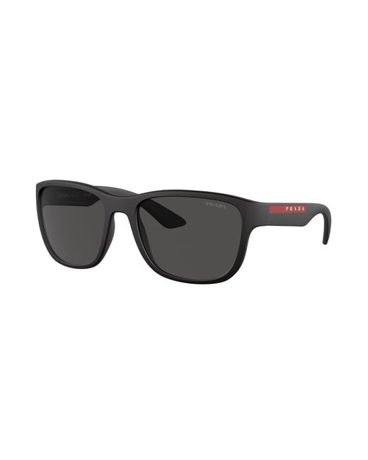 Prada Linea Rossa Man Ps 01us - Frame Color: Black, Lens Color: Grey-black, Size 59-/19/145 for men
