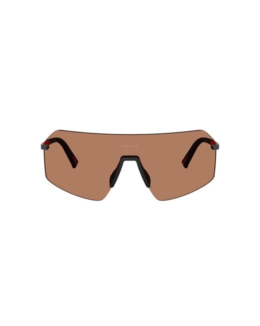 Prada Linea Rossa Black Sunglass Ps B50s for men