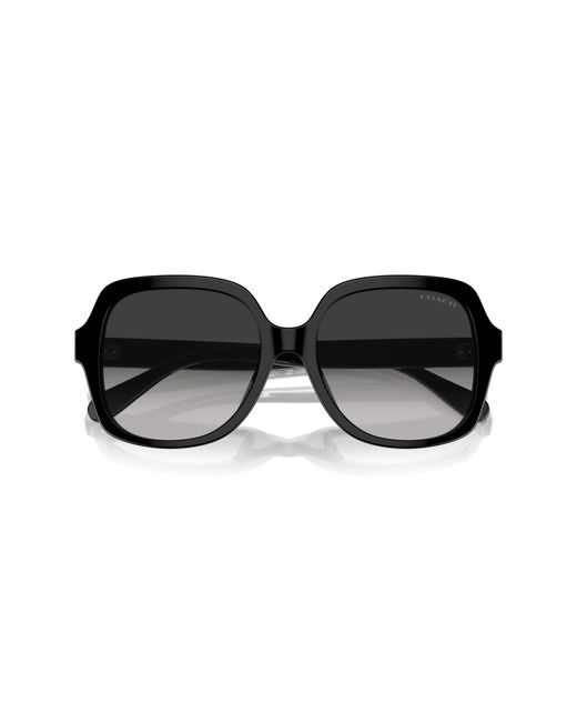 COACH Black Hc8395u Universal Fit Square Sunglasses
