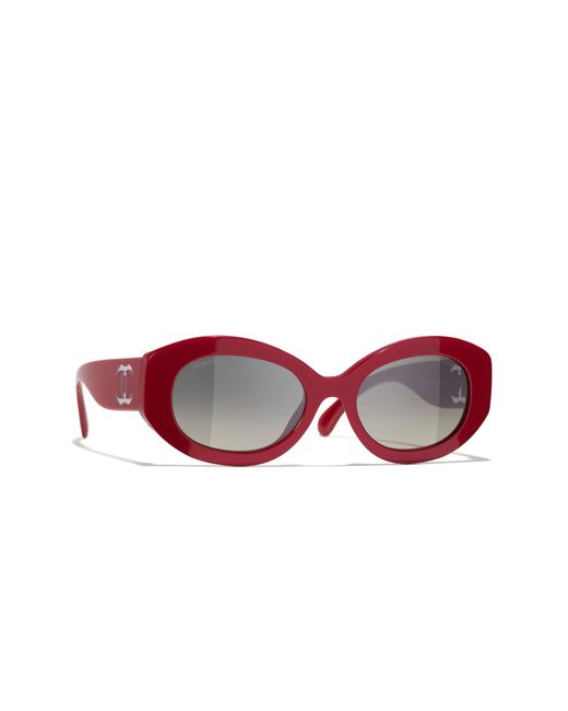 Chanel Black Sunglass Oval Sunglasses Ch5528