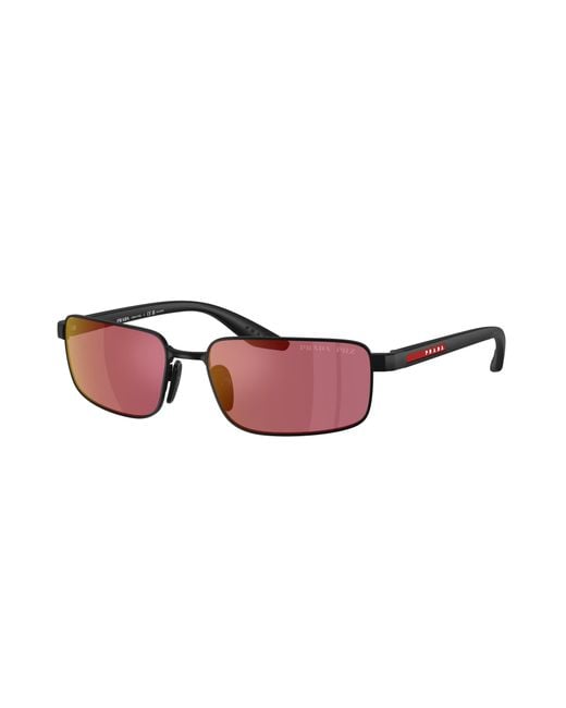Prada Linea Rossa Black Sunglass Ps B54s for men