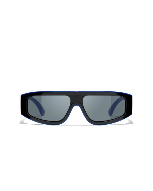 Chanel Green Sunglass Shield Sunglasses Ch6057