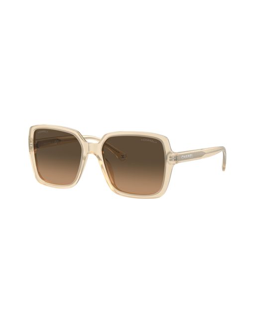 Chanel Black Sunglass Square Sunglasses Ch5505