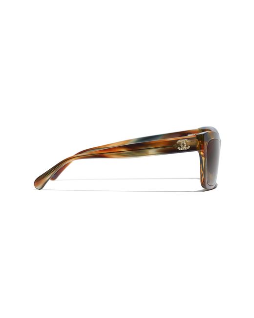 Chanel Black Sunglass Rectangle Sunglasses Ch5496b