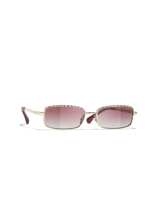 Chanel Black Sunglass Rectangle Sunglasses Ch4295