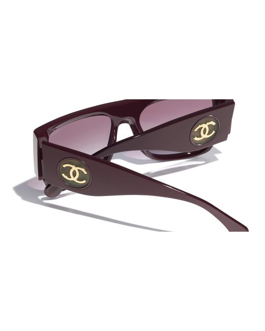 Chanel Black Sunglass Square Sunglasses Ch5549