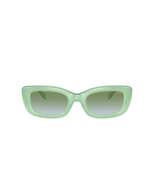 COACH Green Hc8390u Universal Fit Rectangular Sunglasses
