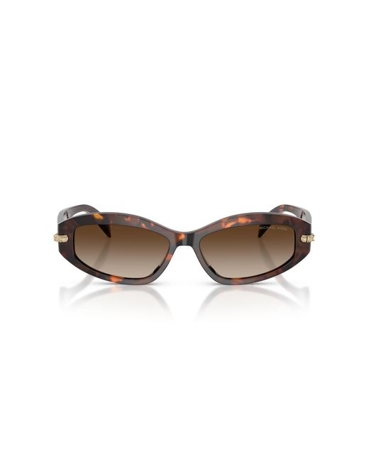 Michael Kors Brown Oval Sunglasses