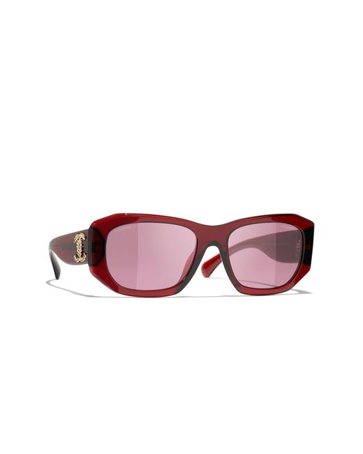 Chanel Black Sunglass Rectangle Sunglasses Ch5554