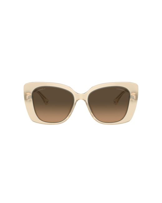 Chanel Black Sunglass Rectangle Sunglasses CH5504