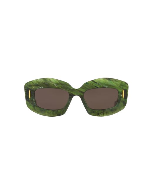 Loewe Green Screen Geometric-frame Sunglasses - Women's - Acetate