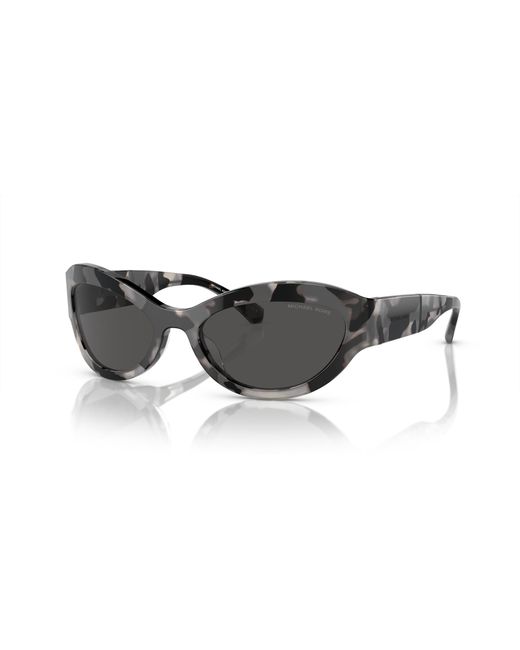 Michael Kors Black Burano Dark Grey Oval Sunglasses Mk2198 300587 59