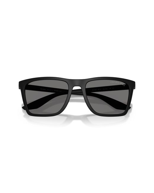 Prada Linea Rossa Black Polarized Sunglasses for men