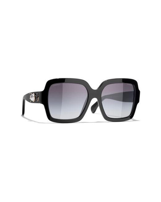 Chanel Black Sunglass Square Sunglasses Ch5479