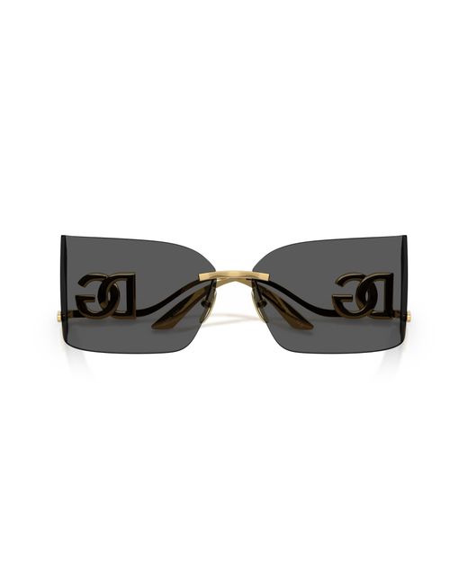 Dolce & Gabbana Black Rectangular Sunglasses