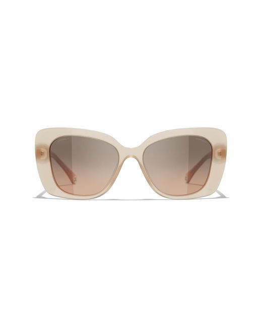 Chanel Black Sunglass Rectangle Sunglasses Ch5504