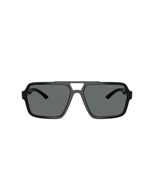 Prada Linea Rossa Black Sunglass Ps 01xs for men