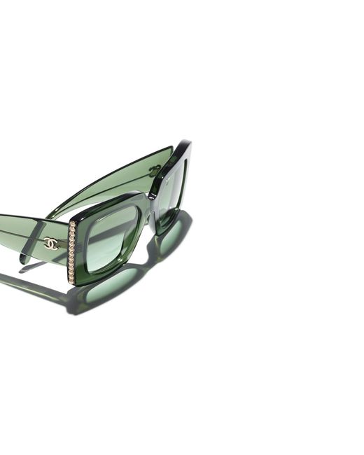 Chanel Green Sunglass Square Sunglasses Ch5480h