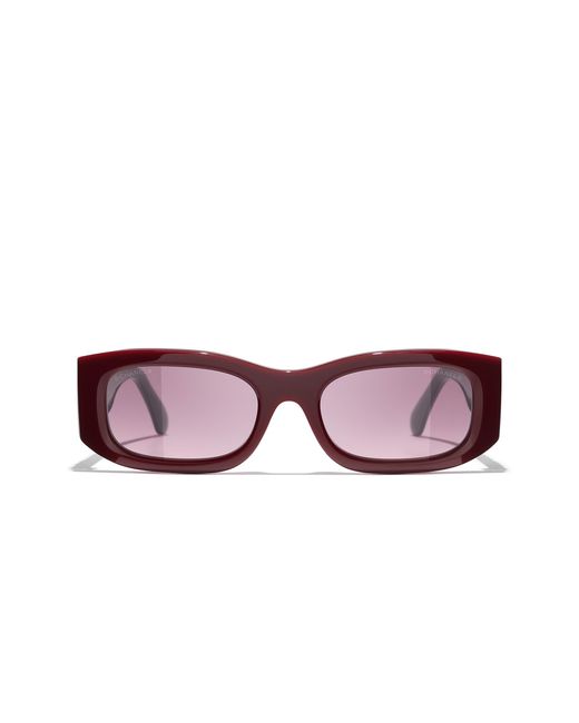 Chanel Black Sunglass Rectangle Sunglasses Ch5525