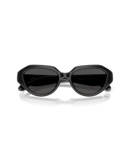 COACH Black C Hardware Geometric Sunglasses