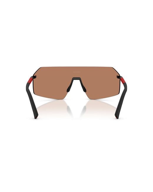 Prada Linea Rossa Black Sunglass Ps B50s for men