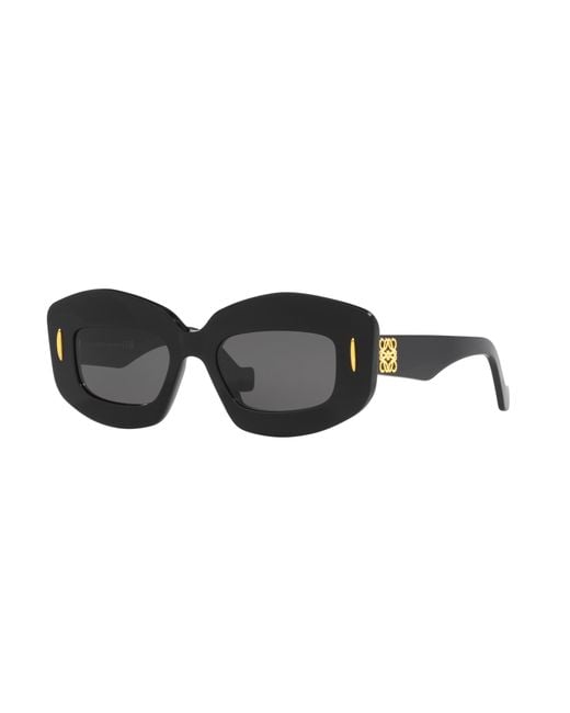 Loewe Black Rectangle Frame Sunglasses