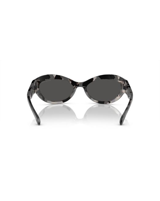 Michael Kors Black Burano Dark Grey Oval Sunglasses Mk2198 300587 59
