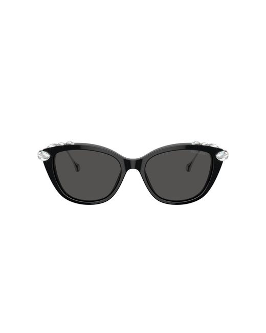 Swarovski Black Sk6010f Low Bridge Fit Sunglasses