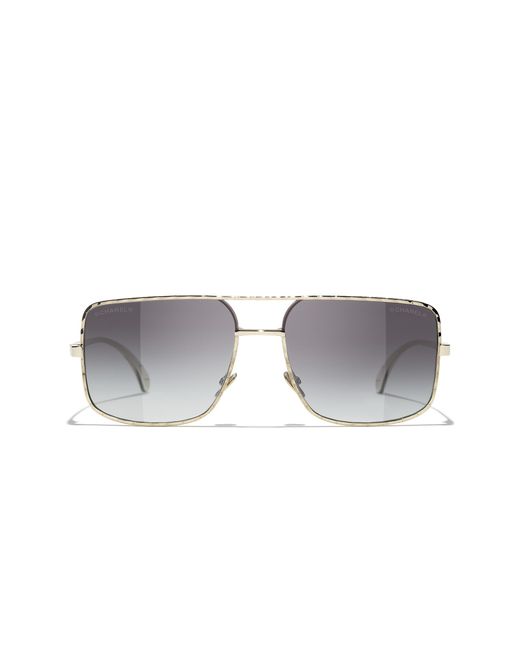 Chanel Black Sunglass Pilot Sunglasses Ch4294