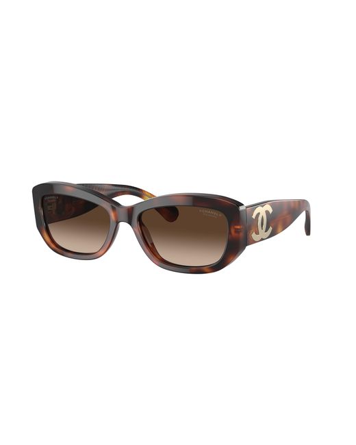 Sunglass Rectangle Sunglasses CH5493 Chanel en coloris Black