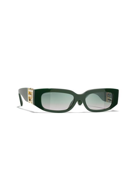 Chanel Black Sunglass Rectangle Sunglasses Ch5544