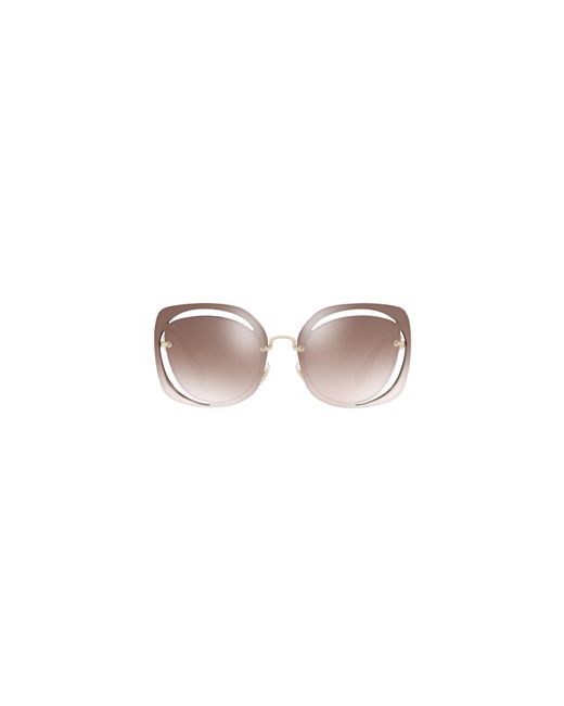 Miu Miu Brown Cut Out Scenique Sunglasses