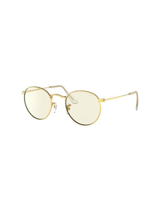 Ray-Ban Black Rb3447 Round Metal Evolve Polarized Everglasses for men