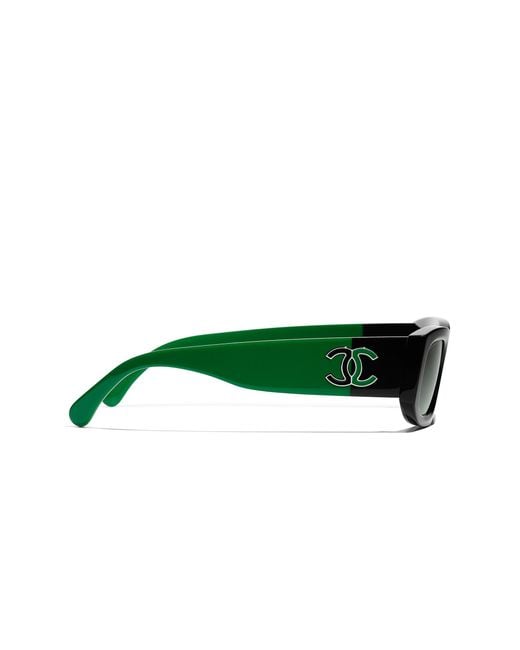 Chanel Black Sunglass Rectangle Sunglasses Ch5525