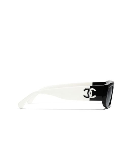 Chanel Black Sunglass Rectangle Sunglasses Ch5525