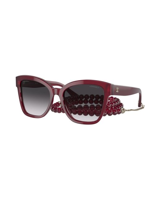 Chanel Black Sunglass Square Sunglasses Ch5487