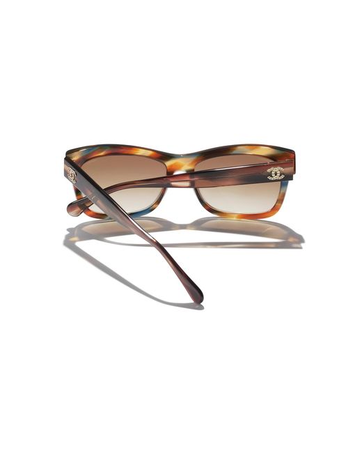 Chanel Black Sunglass Rectangle Sunglasses Ch5496b